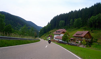 Lange route zwarte woud